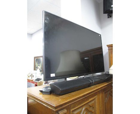 Sony 43X Flat Screen TV plus Remote. Panasonic SU-HTB18 speaker (untested, sold for parts only)