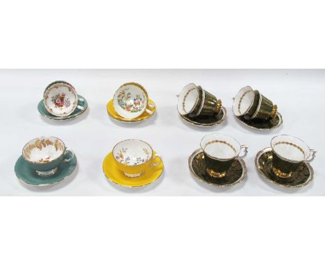 Royal Albert 'Buckingham Series' Tea Cups and Five Saucers, six Aynsley floral cups and saucers, all mainly second quality.