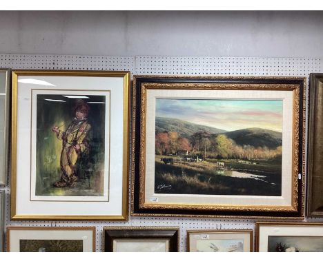 After Adolf Sehring Farming Scene, limited edition print of 295, 47 x 62cm, signed, another by Leighton Jones (2).