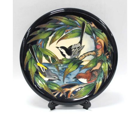 Moorcroft Pottery, including English Birds charger plate by Philip Gibson, 36cm diameter, dated 2003