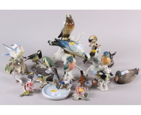 A number of Karl Ens ceramic bird figures and others