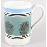 A mochaware quart mug, 6 1/4" high