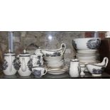 A Wedgwood of Etruria and Barlaston "Lugano" pattern part combination service