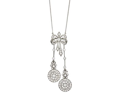 Old-mine cut diamonds ap. 5.65 cts., c. 1890, ap. 8 dwts. Length 15 1/4 inches.Condition Report:Diamonds: I-J-several K-sever