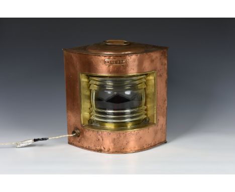 Channel Islands maritime interest - Armas Cargo Ship copper mast head lamp ran aground November 26th, 1973, Nannels Reef, Ald