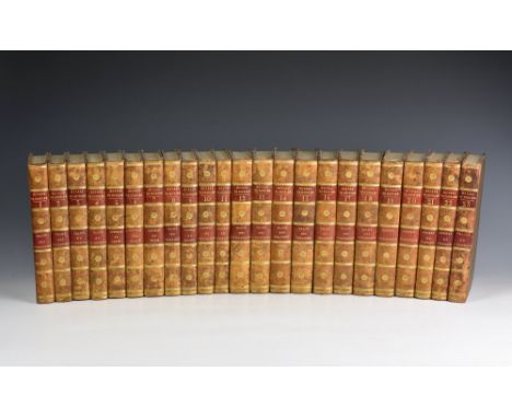 Pothier, Robert Joseph Oeuvres de Pothier, 23 vols., pub. Letellier et al, Paris 1807-13, orig. mottled quarter calf with flo