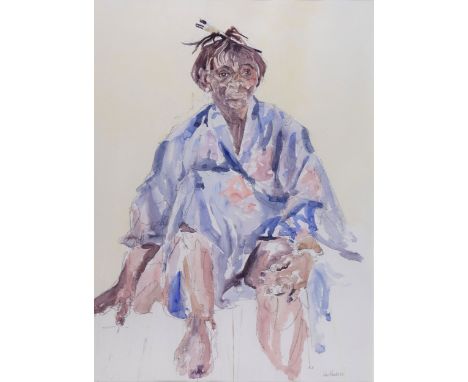 Raymond D. Banks (b.1938) Portrait of a Seated Woman   watercolour and pencil, signed lower right and dated (20)02 in pencil,