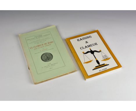 Pissard, Hippolyte La Clameur de Haro dans le Droit Normand, pub. L. Jouan, Caen 1911, orig. printed light green wrappers, 8v
