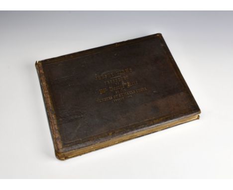 A presentation album of 19th century Jersey photographs - 'Jersey Views' the gilt tooled leather bound album with gilt title 