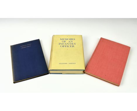 Sassoon, Siegfried Memoirs of an Infantry Officer, 1st UK trade ed., with d/j (not price clipped), pub. Faber & Faber 1930; t