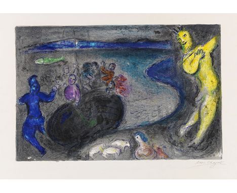Marc Chagall  - - 1887 Witebsk - 1985 Saint-Paul-de-Vence Le Songe du Capitaine Bryaxis. 1961. Farblithografie. Mourlot 328. 