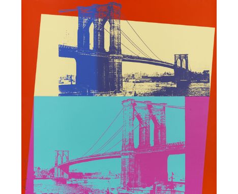 Andy Warhol  - - 1928 Pittsburgh - 1987 New York Brooklyn Bridge. 1983. Farbserigrafie. Feldmann/Schellmann/Defendi II. 290. 