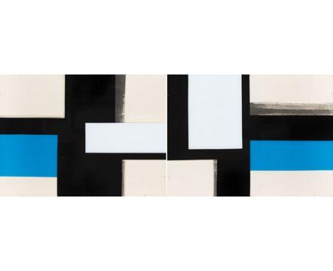 Monika Huber  - - 1959 Dingolfing - lebt und arbeitet in München Mäander. 2007. Acryl auf Nessel, unter Plexiglas montiert, z