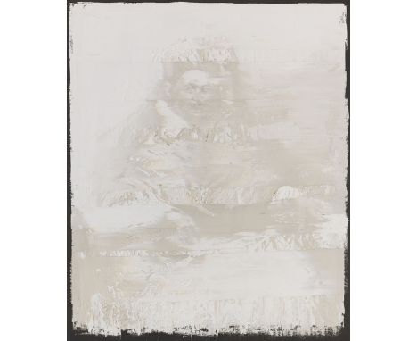 Andy Denzler  - - 1965 Zürich lebt und arbeitet in Zürich Photo Frame Painting #4 (Innocent X). 2015. Öl auf Leinwand. Verso 