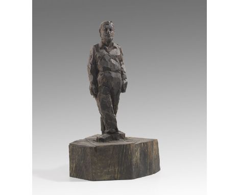 Stephan Balkenhol  - - 1957 Fritzlar - lebt und arbeitet in Karlsruhe und Meisenthal Ohne Titel. 1998. Ebenholz. 45,5 x 27 x 