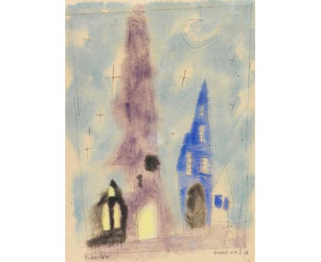 Lyonel Feininger  - - 1871 New York - 1956 New York Silbersternbild (Silver Stars). 1921. Aquarell und Tuschfederzeichnung. L