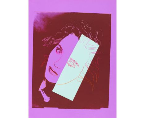 Andy Warhol  - - 1928 Pittsburgh - 1987 New York Isabelle Adjani. 1986. Farbserigrafie über Collage auf Velin. Verso mit dem 