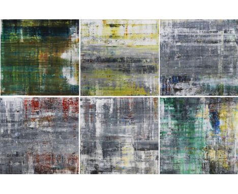 Gerhard Richter  - - 1932 Dresden - lebt und arbeitet in Köln Cage I-VI. 2020. Giclée-Druck. Komplette Folge. Jeweils verso a