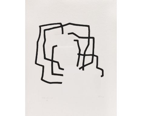 Eduardo Chillida  - - 1924 San Sebastián - 2002 San Sebastián Hommage à Johann Sebastian Bach, Folge von 12 Blatt, Mappenwerk