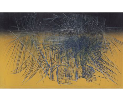 Hans Hartung  - - 1904 Leipzig - 1989 Antibes T 1964 - E 40. 1964. Acryl auf Leinwand. Rechts unten signiert und datiert. Auf