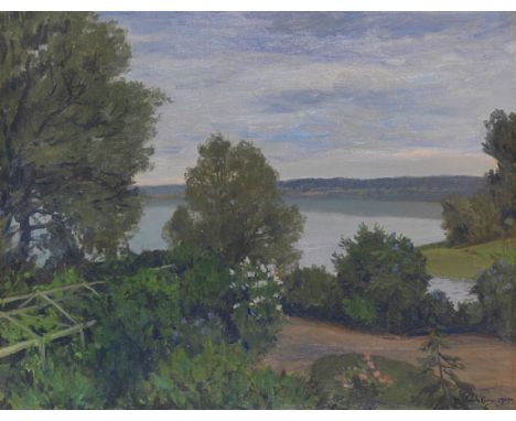 Walter Leistikow  - - 1865 Bromberg - 1908 Berlin Garten in Grünheide. 1905. Öl auf Leinwand. Rechts unten signiert und datie