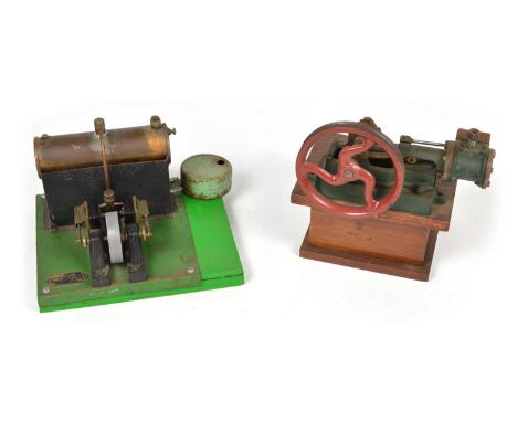 Two steam engines to include a Stuart Turner horizontal single cylinder steam engine on wooden stand and an ESL Major 1550 st
