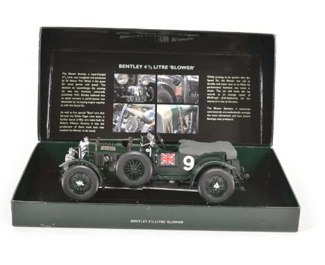 A Minichamps 1:18 scale model of a Bentley 4.5ltr (4 1/2) Blower racing car finished in British Racing Green Ed.7 (BL474)Qty: