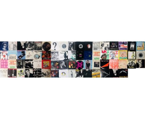 PUNK/POST-PUNK/NEW WAVE - 7". Ferocious collection of around 67 x 7". Artists/titles include Sex Pistols inc. God Save The Qu