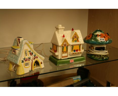 Three ceramic lamps