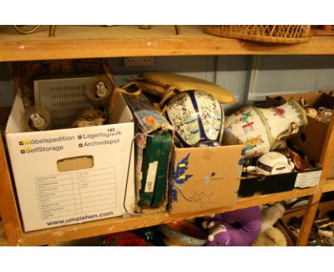 Camp stove, large pots, light fitting etc.
