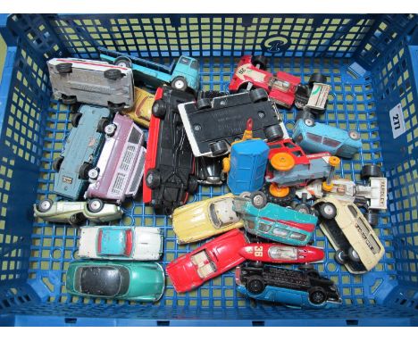 A Quantity of Corgi Diecast Vehicles, 1950's and later, including Formula One cars, commercial, sports cars, all playworn.