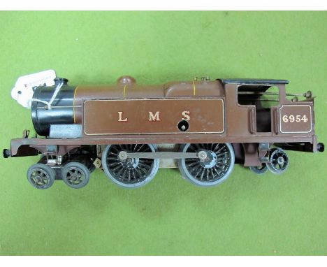 A Pre War Hornby #2 'O' Gauge Clockwork 4-4-2 Tank Engine #6954, faded L.M.S livery.