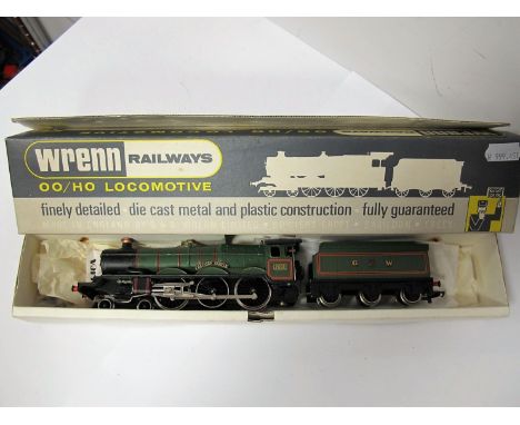 A Wrenn 4-6-0 "OO" Gauge Locomotive and SIx Wheeled Tender #W2222, R/N 7002 'Devizes Castle', GW, green. Boxed