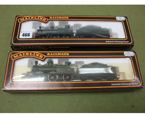 Two Mainline "OO" Gauge #54156 0-6-0 Locomotives, 2301 class (Dean Goods) G.W.R green both R/N2516 and six wheel powered tend