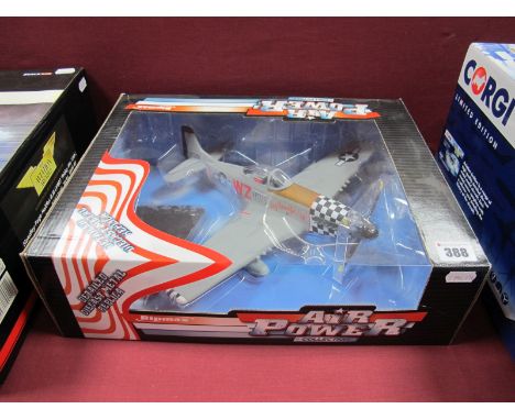 A Boxed Ripmax Air Power Collection #D-AIR 1050 1:32nd Scale Diecast P-51D Mustang, never displayed, as new in box (creasing 