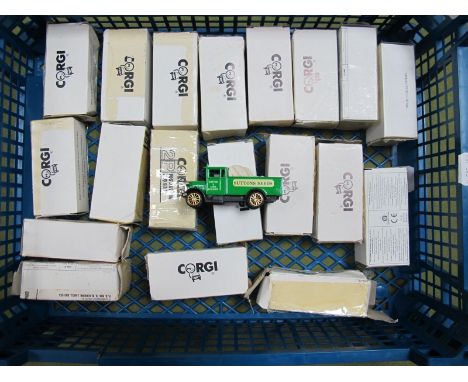 Nineteen Boxed Corgi Juniors Diecast Vehicles, including Morris truck "Suttons Seeds", Bedford bus "Osram Lamps". 