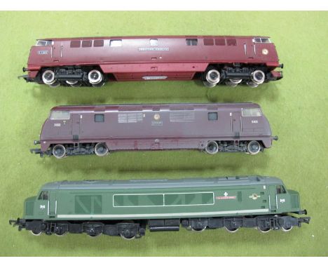 A Hornby "OO" Gauge #R352 Class 52 Diesel Locomotive, R/N D1062 "Western Courier", BR maroon. A Mainline "OO" gauge #37073 Cl