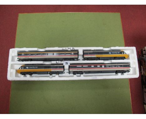 A Lima '00' Gauge British Rail Inter City 125 Set, comprising driven and dummy locomotive, restaurant car and one other carri