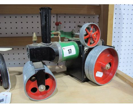 A Mamod #SR1A Live Steam Model Steam Roller, playworn, with some rust and no burner.