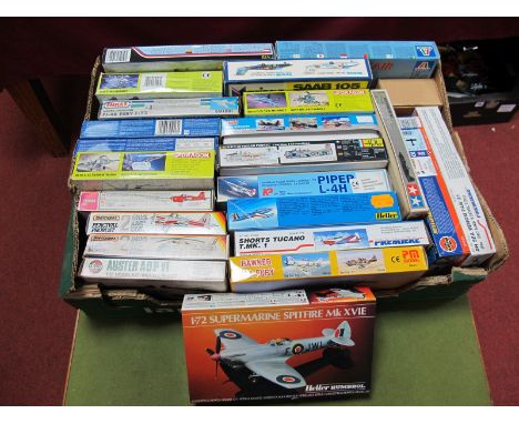 Twenty Four 1:72 Scale Military Plastic Aircraft Kits, by Airfix, Dragon, Matchbox Italeri, Tamiya and others including Raide