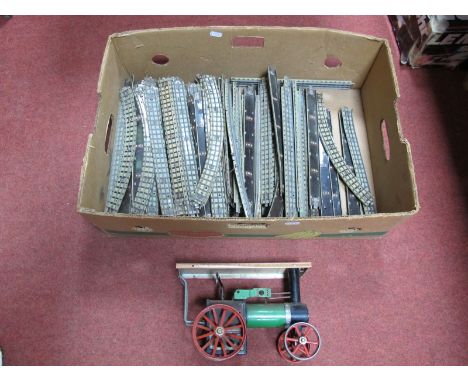 A Large Quantity of Hornby Dublo Three Rail track; together with a Mamod TE1A live steam traction engine, no burner, scuttle,