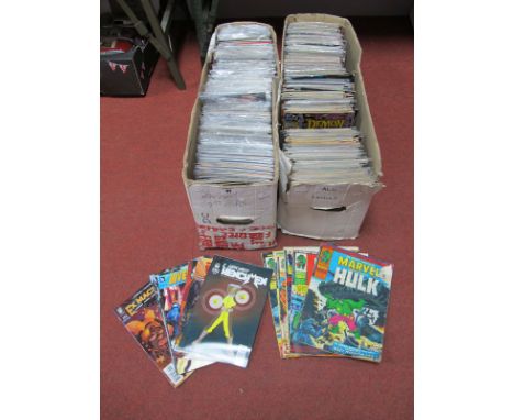In Excess of Six Hundred Comics, by Marvel, DC, Helix, IOW including New Talent Showcase, Superman, Team Titans.