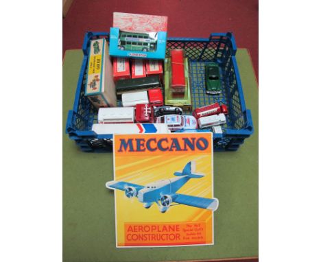 A Mixed Accumulation of Die Cast and Plastic Vehicles by Dinky, Matchbox, Metosul Rami and others, including French Dinky #24