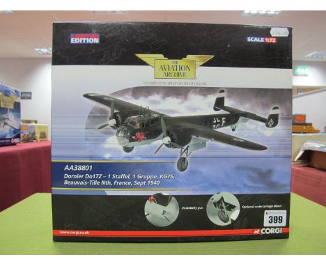 A Boxed Corgi Aviation Archive #AA 38801 1:72nd Scale Diecast Dornier D0172 - 1 Staffel, 1 Gruppe, K976, Beauvais - Tille Nth