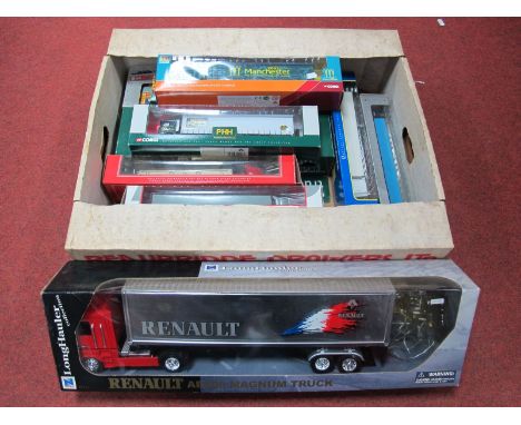 Ten Boxed Diecast and Plastic Articulated Lorries, by Corgi, Lledo and others, includes Scanias, DAF, Renault, and Volvo's, t