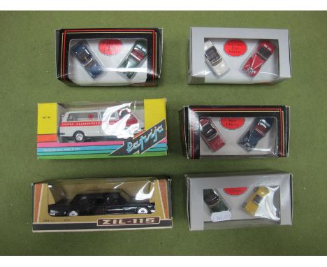 Ten Diecast Vehicles by EFE, and a Russian diecast manufacturer, including 1:43rd scale ZIL-115, Russian ambulance, EFE 1:76t