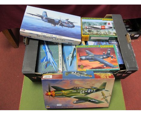 Ten Boxed 1:72 Scale Military Plastic Aircraft and Helicopter Kits, by Hasegawa, Fujimi, Ace, including TA-4J/F Spy Hawk, XFS