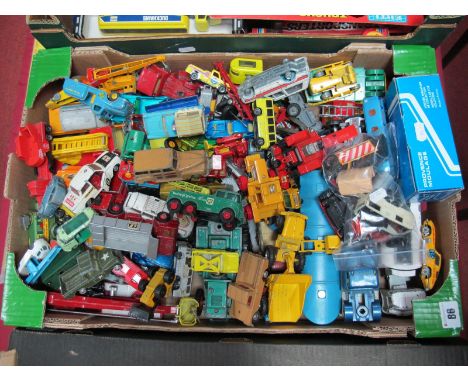 A Quantity of Diecast Vehicles by Dinky, Corgi and Matchbox, 1960's and later, all play worn. 