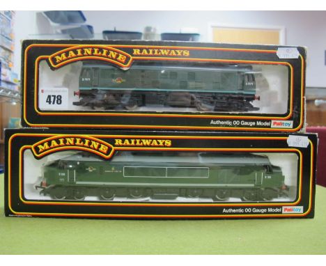 A Mainline "OO" Gauge #37041 Type 4 Diesel Locomotive, R/N D100, BR green livery, boxed. A Hornby "OO" gauge #R327-U-02 Class
