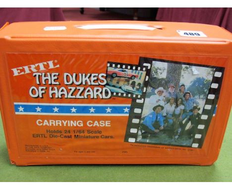 An Original 1981 ERTL 'Dukes of Hazard' Carrying Case for 24, 1:64th scale diecast cars in very good condition with inner tra